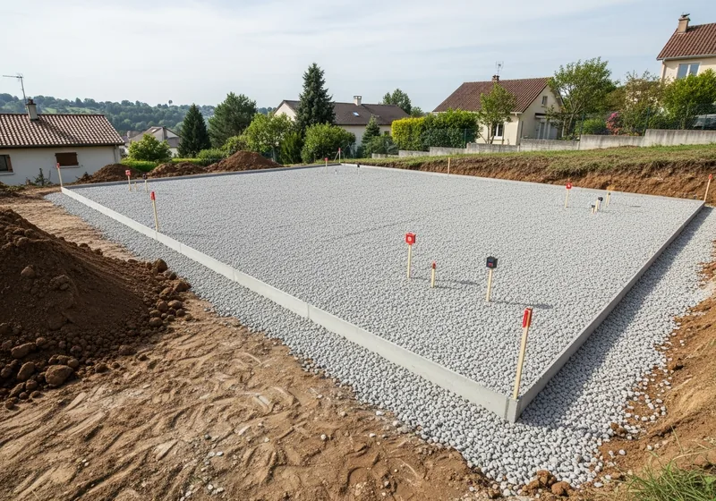 Plateforme de maison individuelle terrassée à Panazol près de Limoges